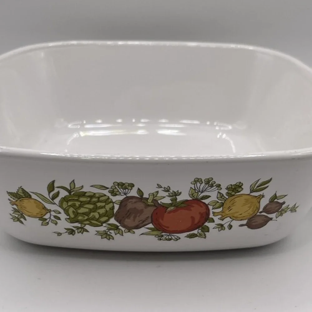 1970s VTG Corning Ware Spice of Life‎ P 41 B Square Casserole Petite Pan 1 3/4 C